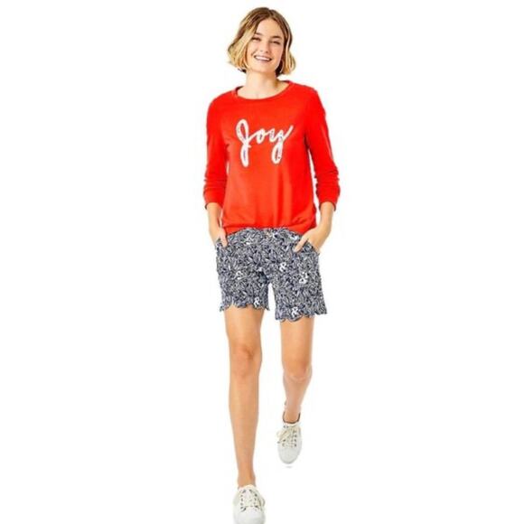 Lilly Pulitzer Rami Sweatshirt Coconut "Joy" Jeweled Graphic Size Small - Picture 2 of 9
